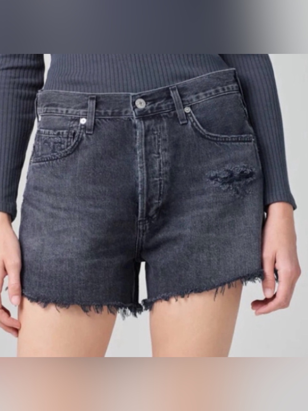 Citizens of Humanity 100% Organic Cotton Button Fly Shorts Size 28